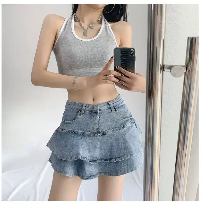 Women Denim Skirt High Waist Slimming Summer — feature 2