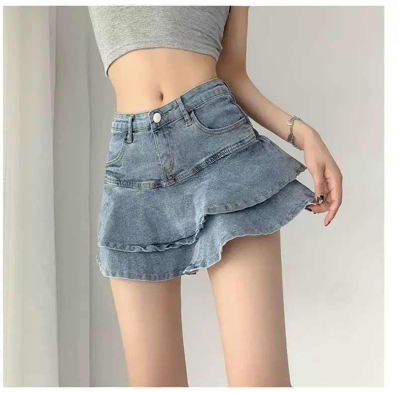 Women Denim Skirt High Waist Slimming Summer — feature 4