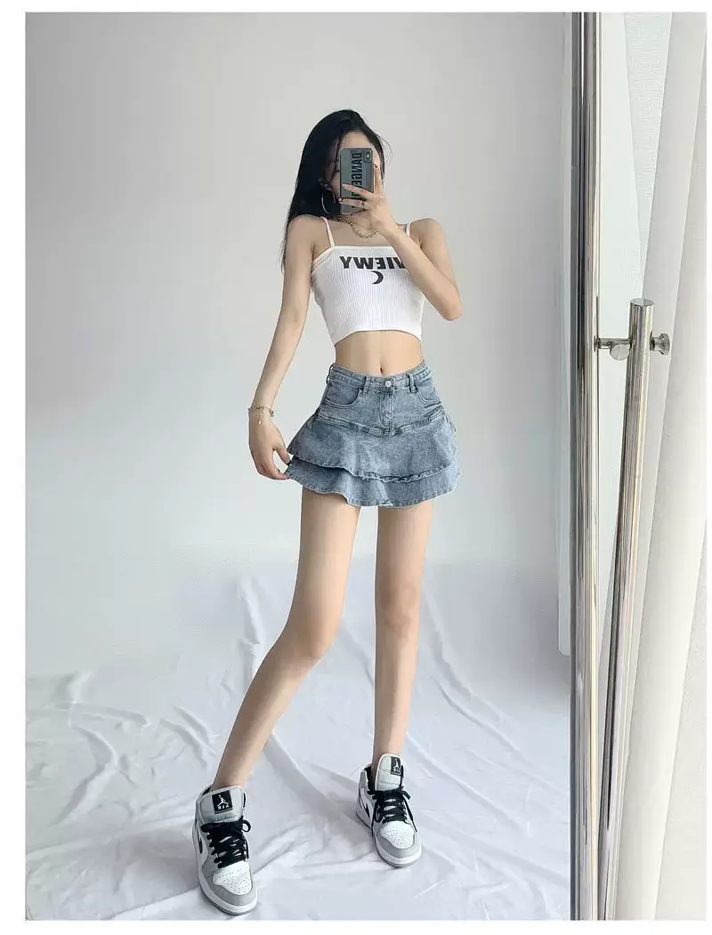 Women Denim Skirt High Waist Slimming Summer — feature 6