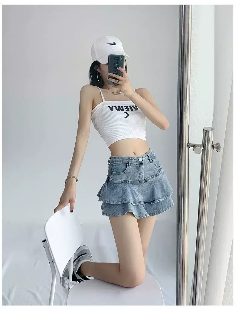 Women Denim Skirt High Waist Slimming Summer — feature 9