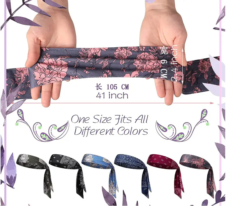 European & American Men's Printed Pirate Headbands Cotton Sports Wear — feature 11