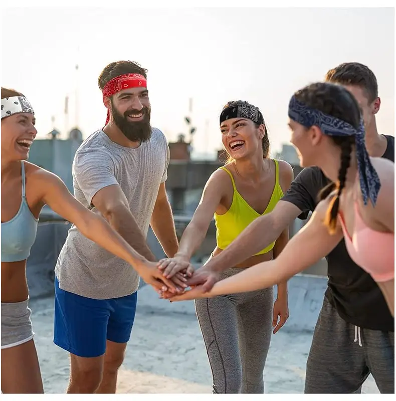 European & American Men's Printed Pirate Headbands Cotton Sports Wear — feature 16