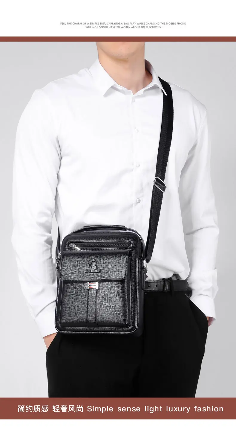 Men's Breathable Crossbody Bag Satchel Shoulder Bag — feature 19