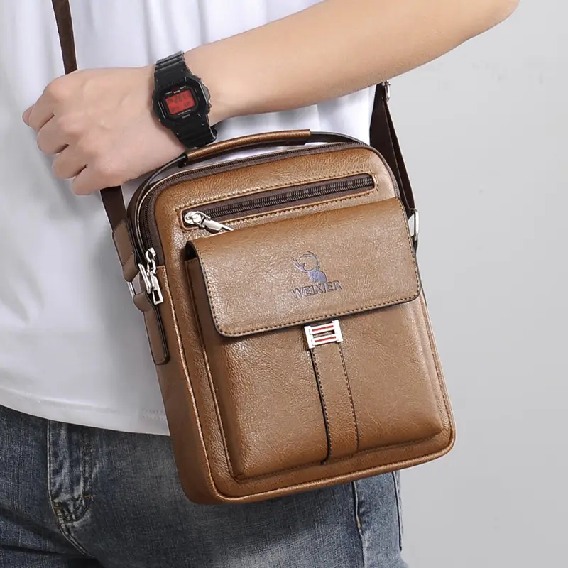 Men's Waterproof Crossbody Bag with Mirror
