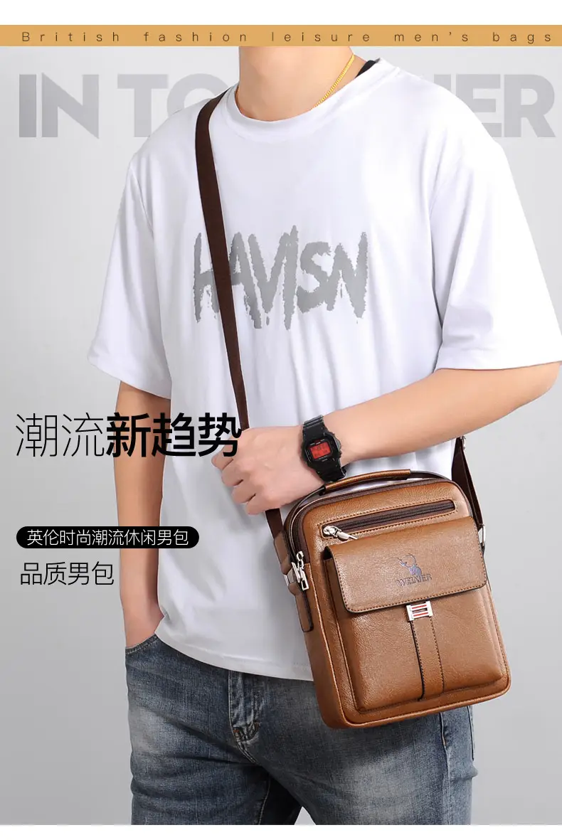 Men's Waterproof Crossbody Bag with Mirror — feature 16