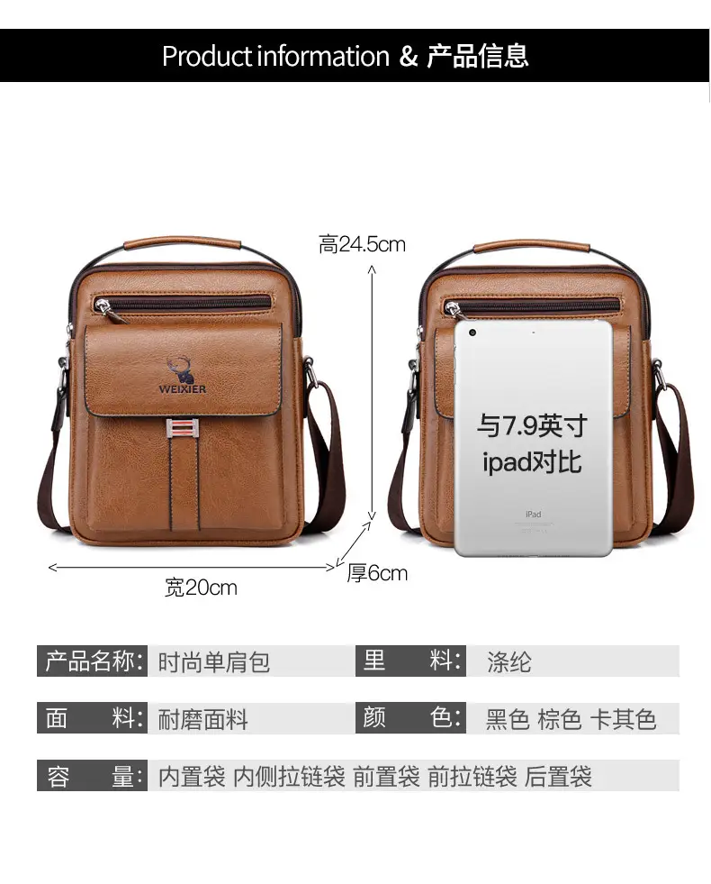 Men's Waterproof Crossbody Bag with Mirror — feature 31