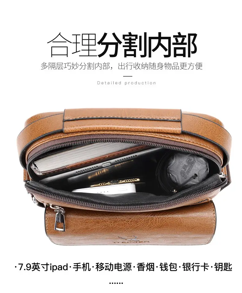 Men's Waterproof Crossbody Bag with Mirror — feature 8