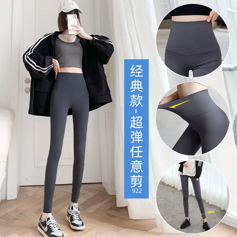 Fleece Lined Shark Pants Women Winter Thickens Black Stretch Yoga Pencil Skinny - Image 16