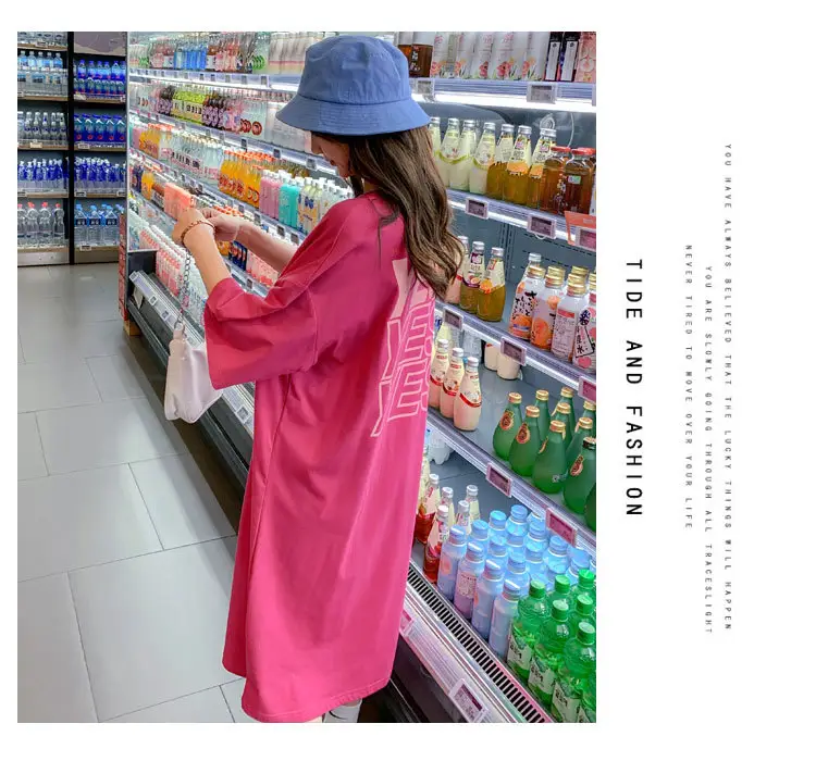 Maternity Dress White Oversized Korean Style Loose Long — feature 2