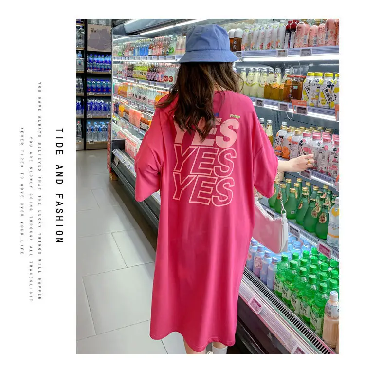 Maternity Dress White Oversized Korean Style Loose Long — feature 24