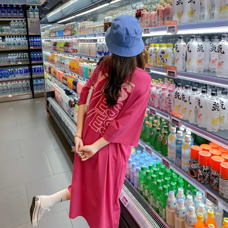 Maternity Dress White Oversized Korean Style Loose Long — feature 8