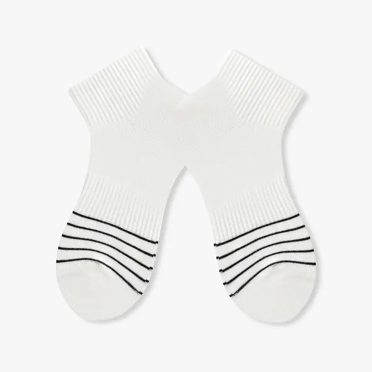Hw Summer Thin Stripesd Socks Men's Boat Socks Shallow Mouth Women's Short Socks Sweat-Absorbent Sports Socks Trendy Low Top