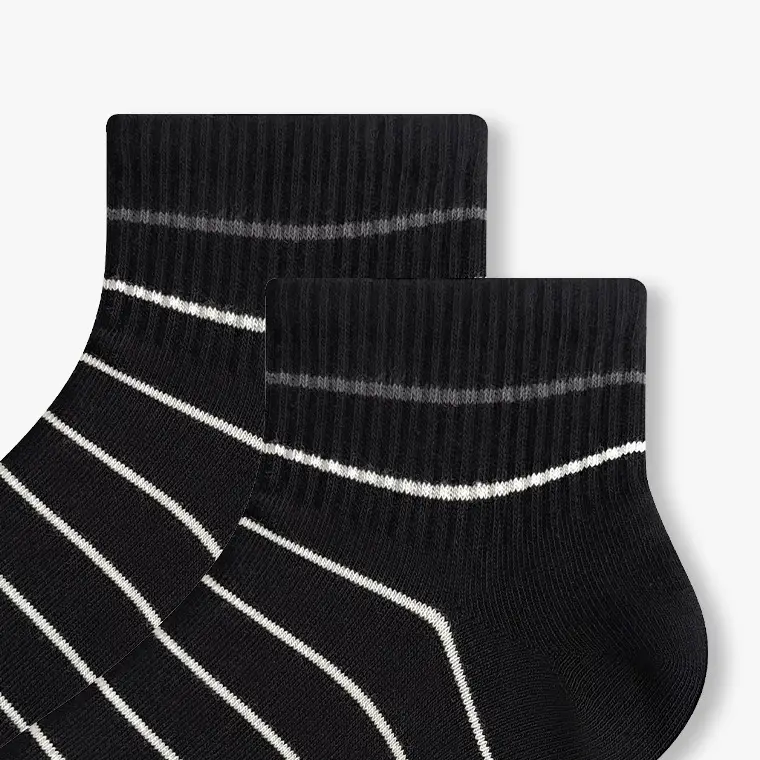 Hw Summer Thin Stripesd Socks Men's Boat Socks Shallow Mouth Women's Short Socks Sweat-Absorbent Sports Socks Trendy Low Top