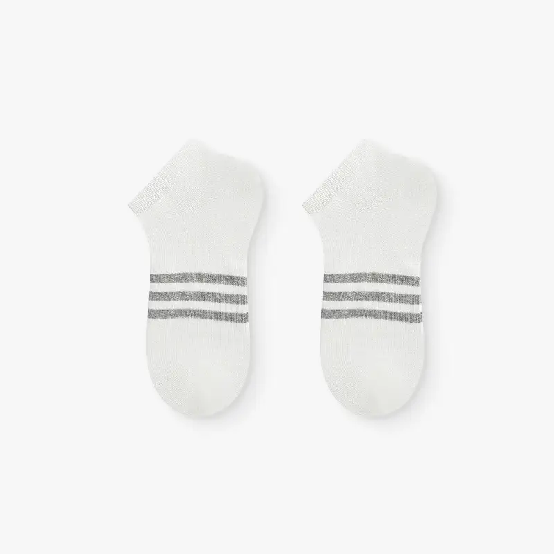 Hw Summer Thin Stripesd Socks Men's Boat Socks Shallow Mouth Women's Short Socks Sweat-Absorbent Sports Socks Trendy Low Top