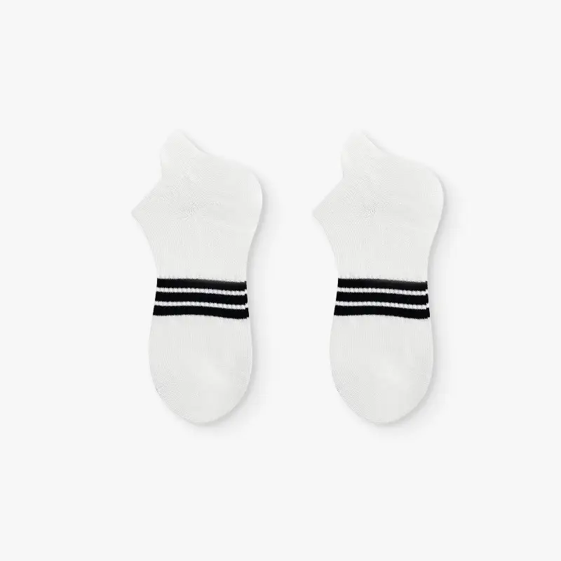 Hw Summer Thin Stripesd Socks Men's Boat Socks Shallow Mouth Women's Short Socks Sweat-Absorbent Sports Socks Trendy Low Top