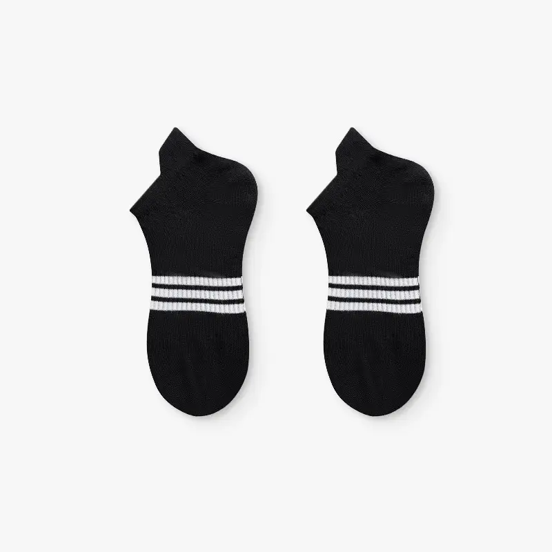 Hw Summer Thin Stripesd Socks Men's Boat Socks Shallow Mouth Women's Short Socks Sweat-Absorbent Sports Socks Trendy Low Top
