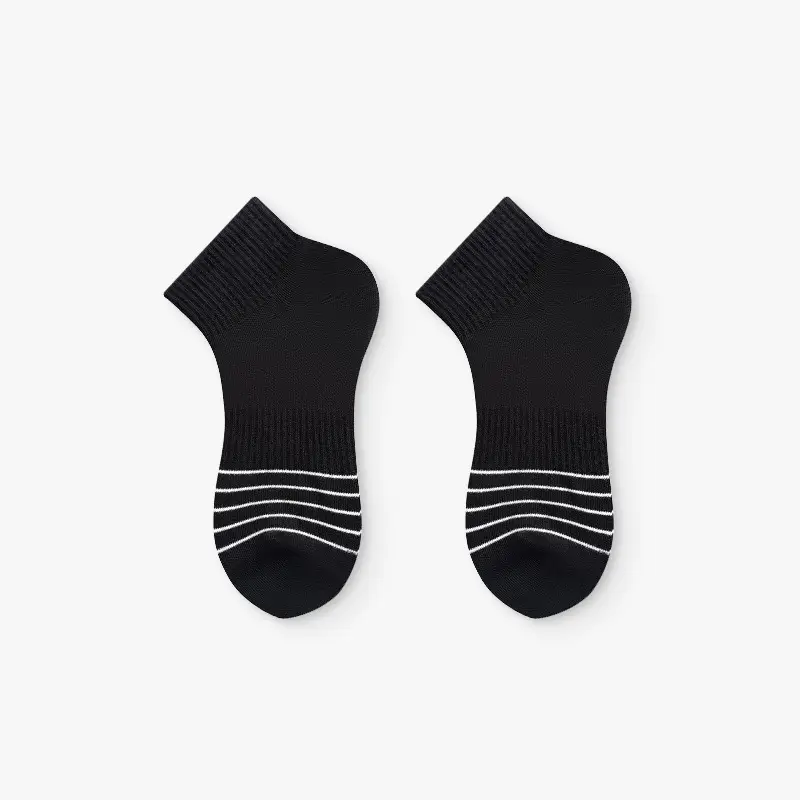 Hw Summer Thin Stripesd Socks Men's Boat Socks Shallow Mouth Women's Short Socks Sweat-Absorbent Sports Socks Trendy Low Top