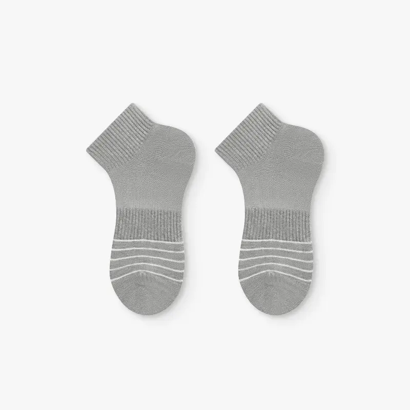 Hw Summer Thin Stripesd Socks Men's Boat Socks Shallow Mouth Women's Short Socks Sweat-Absorbent Sports Socks Trendy Low Top
