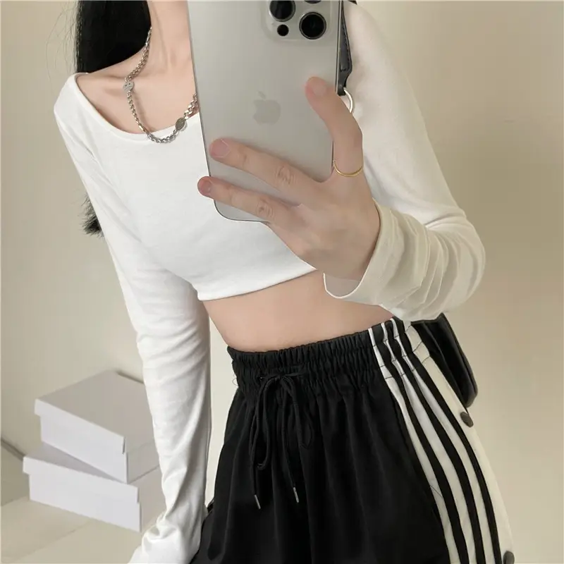 Women Button Loose Casual Trousers Grey Black Split 2021 — feature 33
