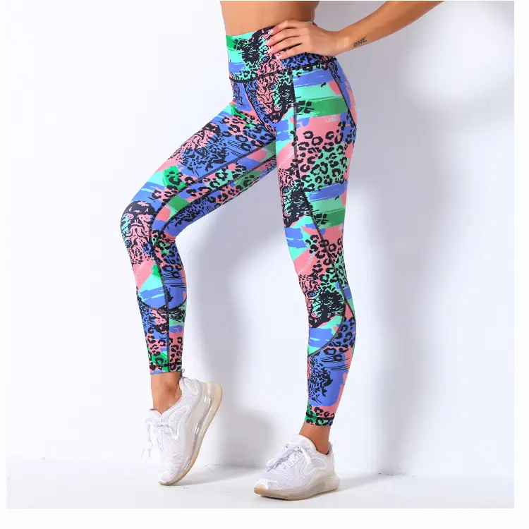 Women's Black Camo High-Elastic Leggings CM970 - Image 11