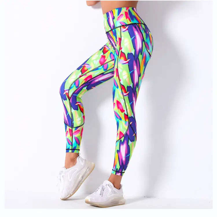 Women's Black Camo High-Elastic Leggings CM970 - Image 15