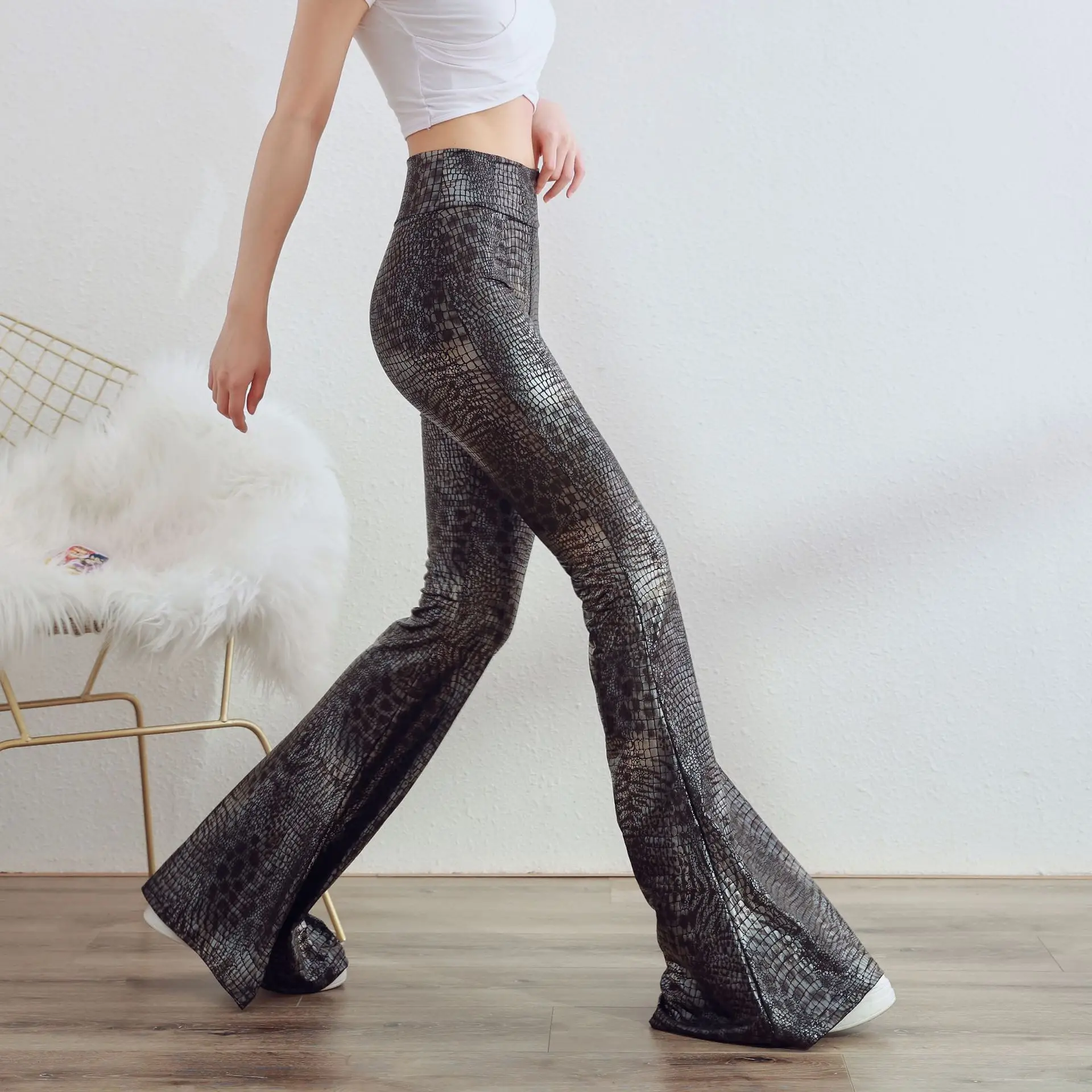 European American Slim Fit Fish Scale Snake Pants - Image 24