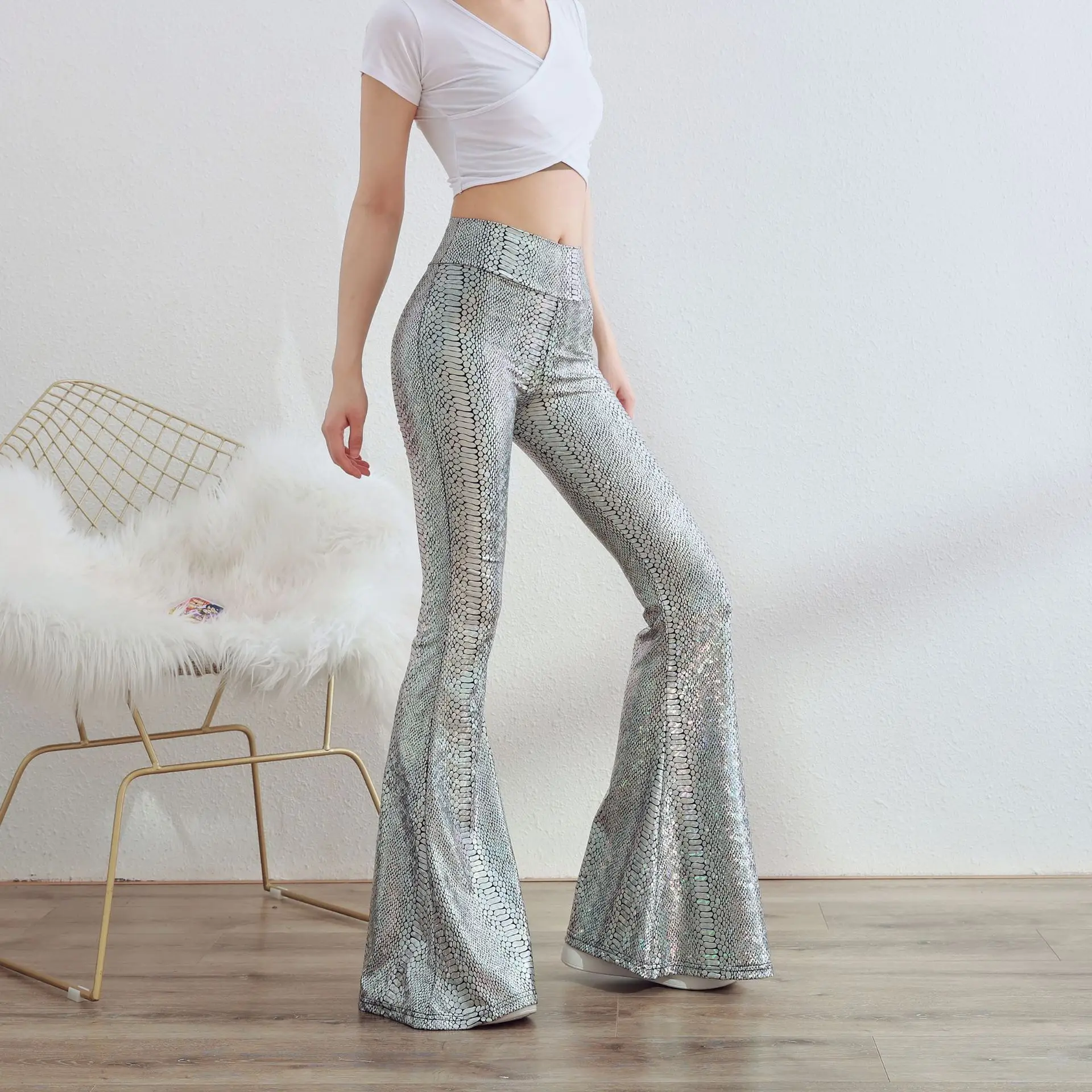 European American Slim Fit Fish Scale Snake Pants - Image 26