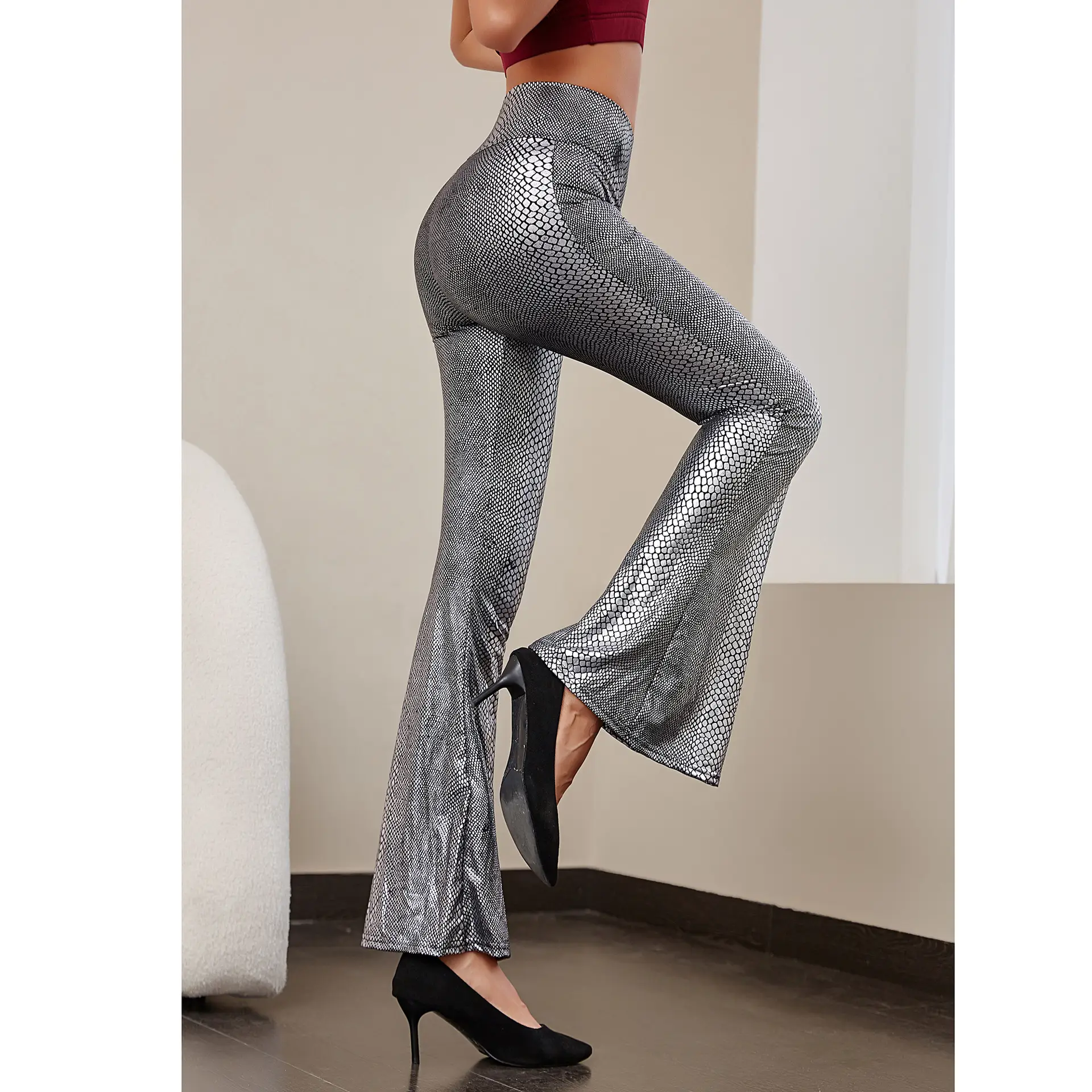 European American Slim Fit Fish Scale Snake Pants - Image 22