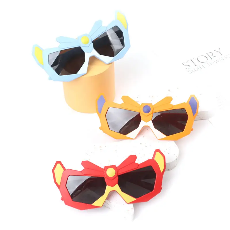 Kids Robot Sunglasses Yellow UV Protection - Image 9