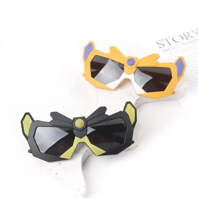 Kids Robot Sunglasses Yellow UV Protection - Image 10