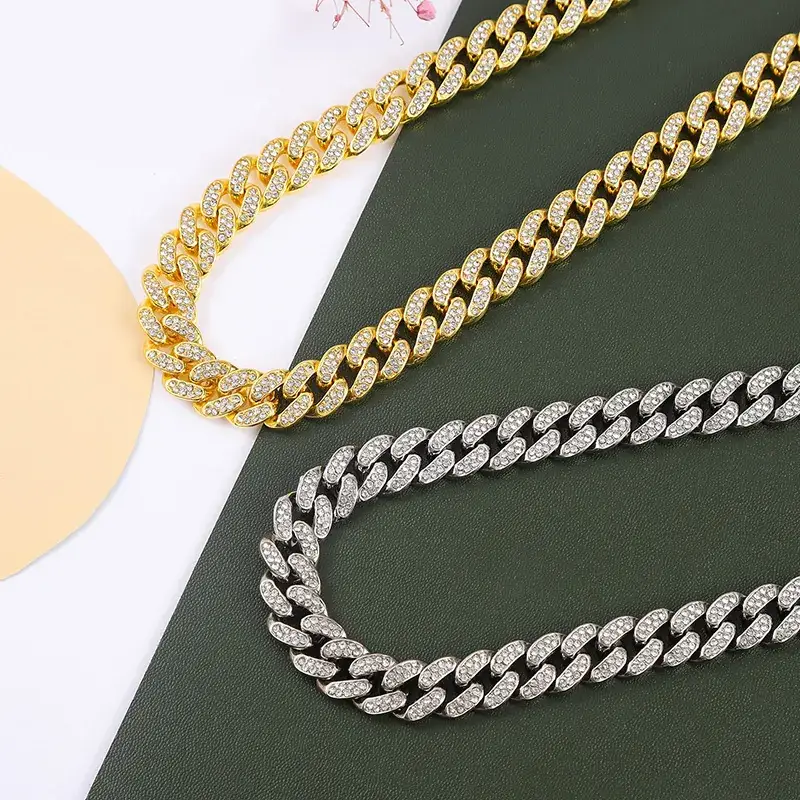 Full Diamond Cuban Chain Necklace for Men Women 13mm - Image 7