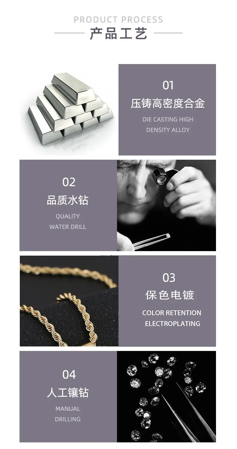 Full Diamond Cuban Chain Necklace for Men Women 13mm — feature 16