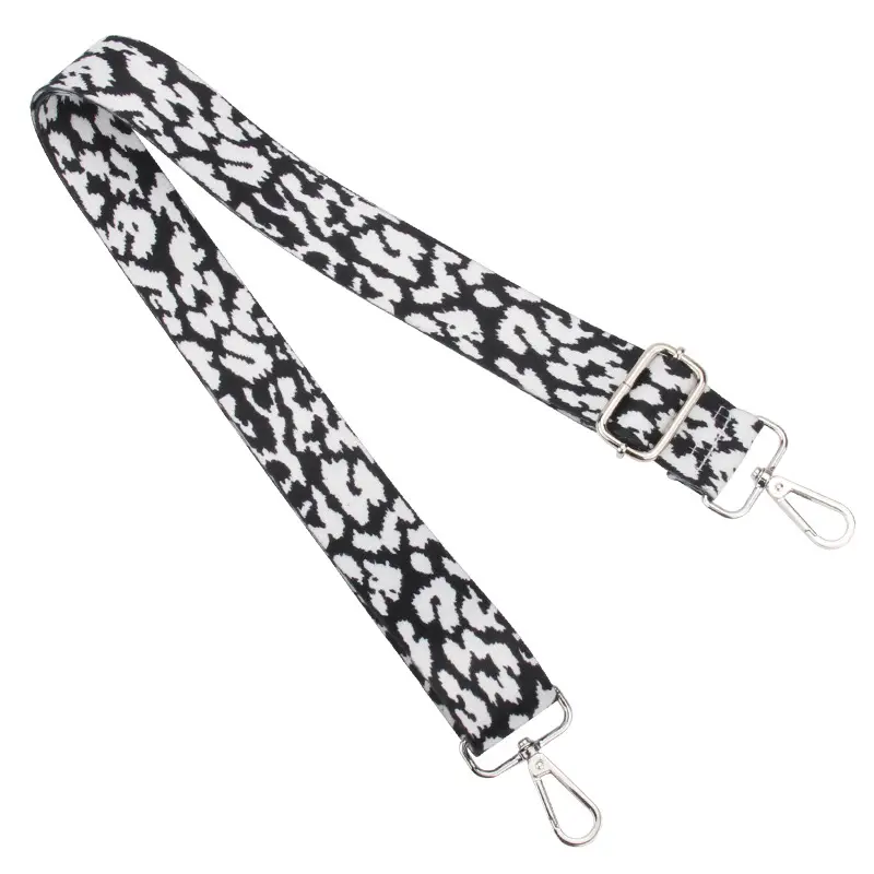 Leopard Print Crossbody Bag Strap Adjustable Gold - Image 15
