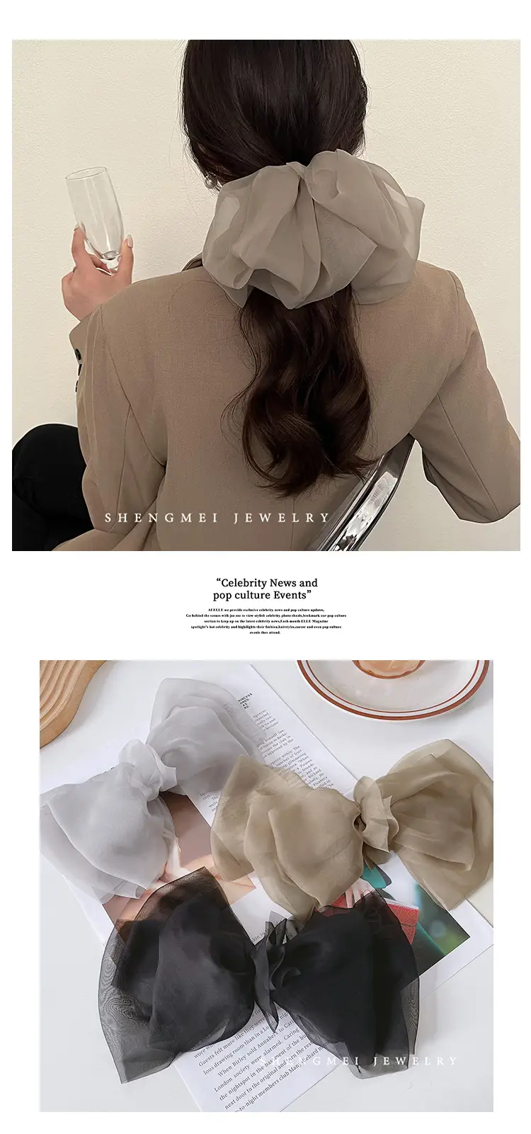 2022 Oversized Bow Hairpin Clips for Women — feature 5