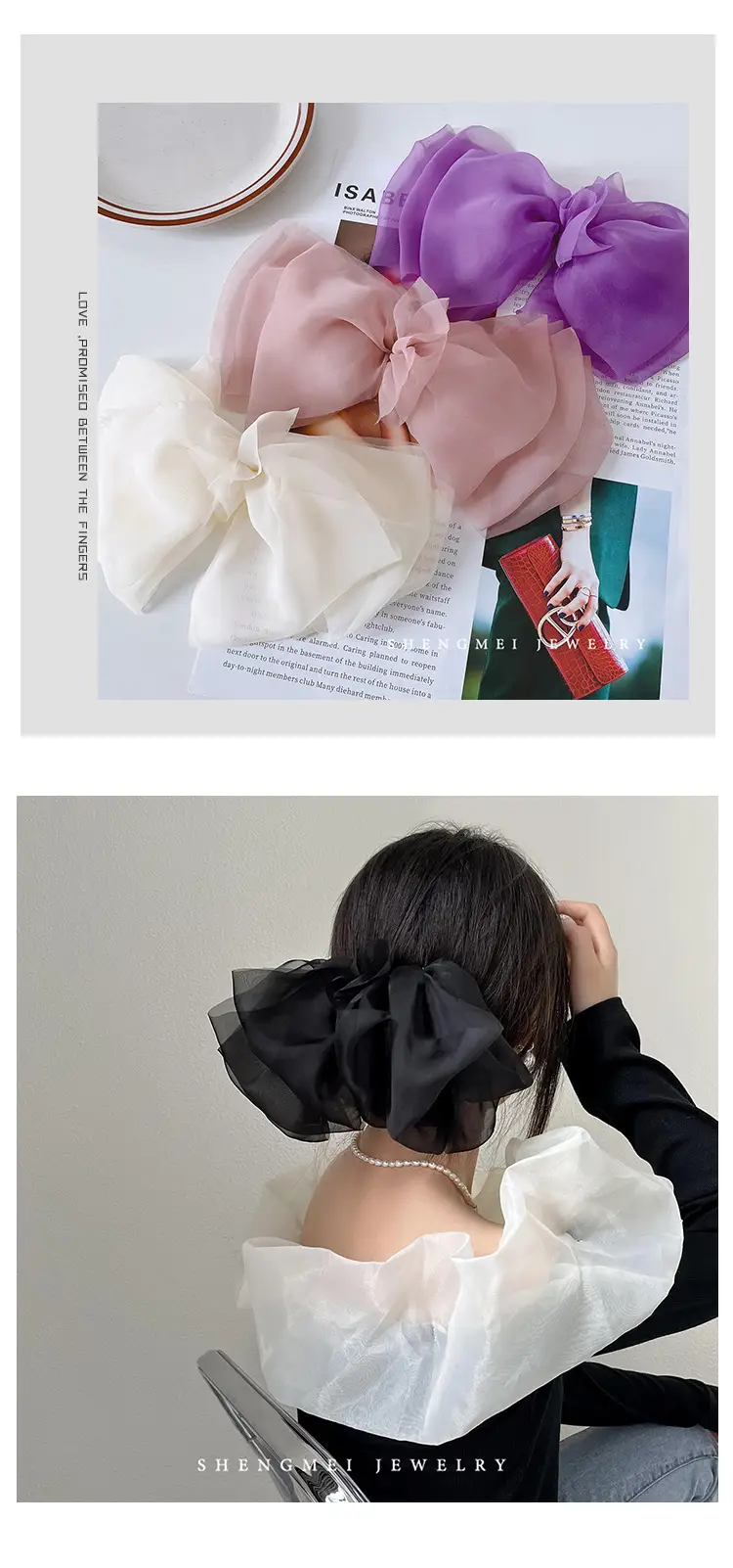 2022 Oversized Bow Hairpin Clips for Women — feature 6