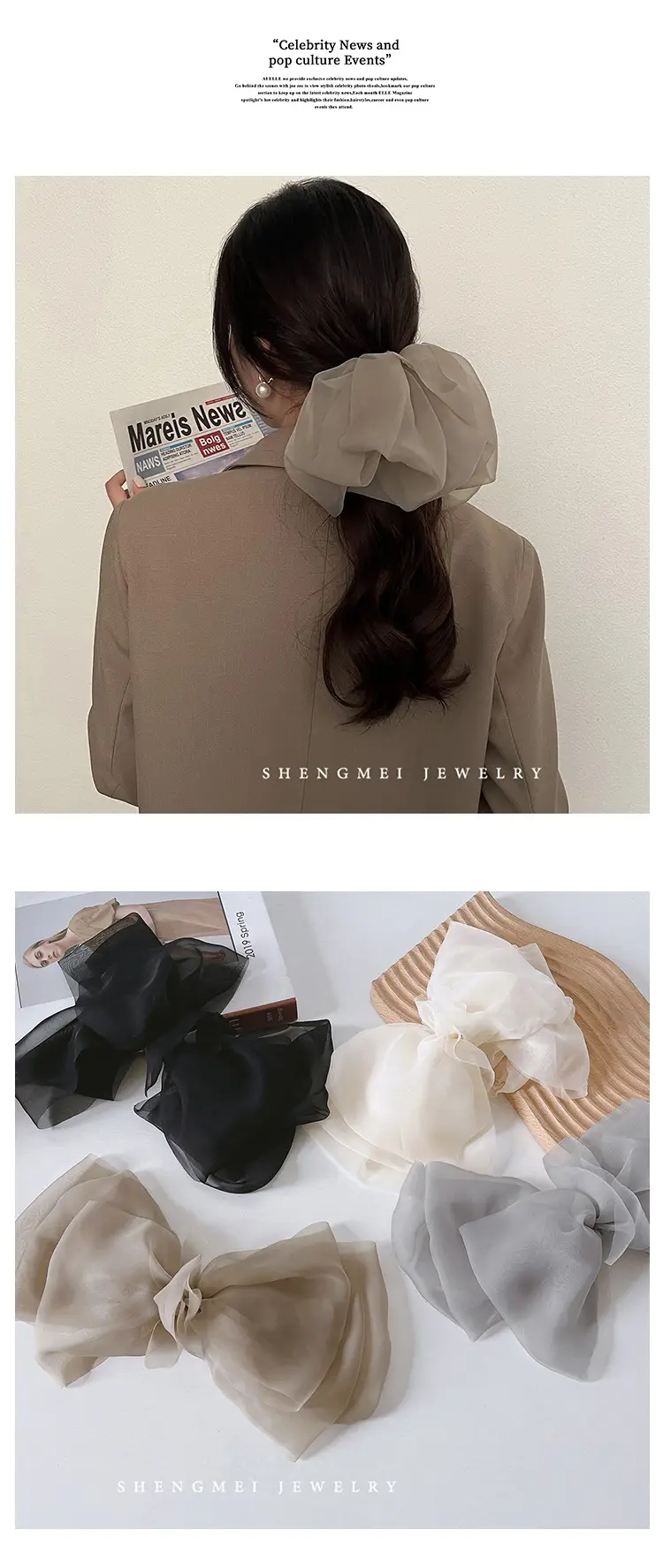 2022 Oversized Bow Hairpin Clips for Women — feature 7