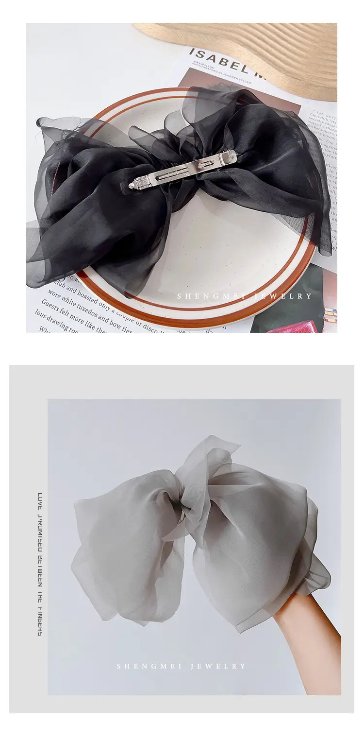 2022 Oversized Bow Hairpin Clips for Women — feature 8