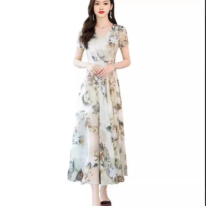 2024 Summer Floral V-Neck Plus Size Dress - Image 5
