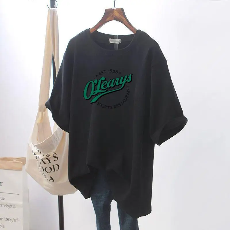 Plus Size Printed T-Shirt Grey Mountain Valley Design