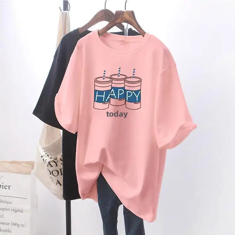 Plus Size Printed T-Shirt Grey Mountain Valley Design