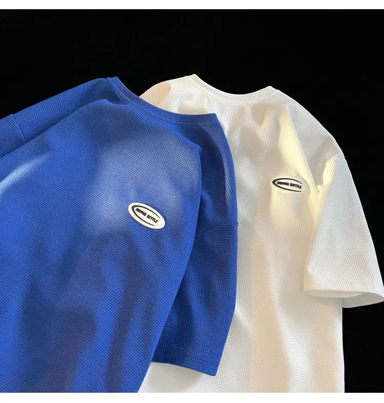 Men's White T-Shirt Loose Fit Short Sleeve Casual Wear — feature 11