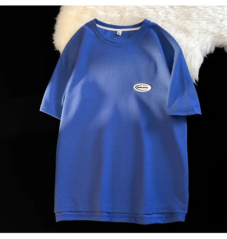 Men's White T-Shirt Loose Fit Short Sleeve Casual Wear — feature 5