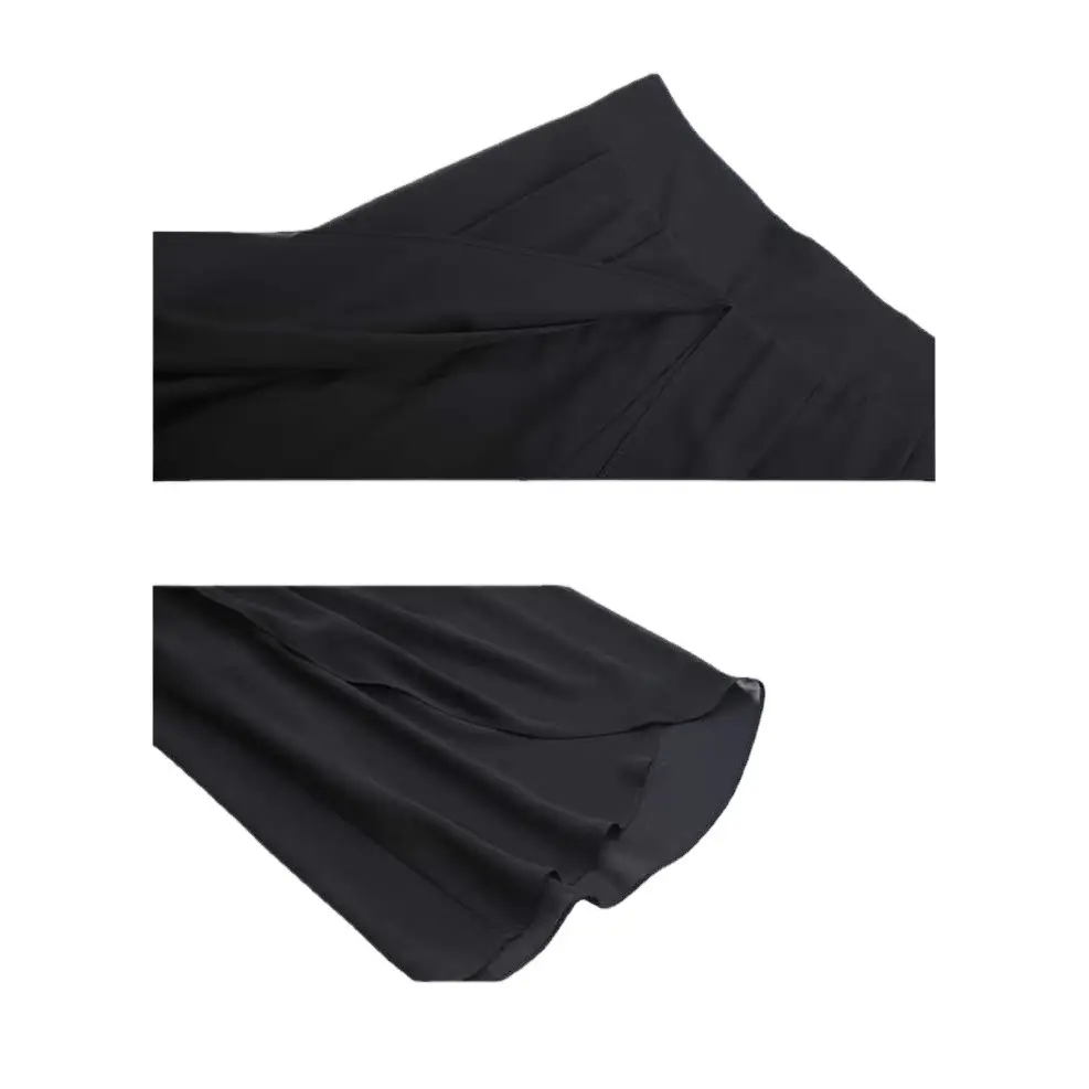 Blue Chiffon Wide Leg Pants for Women 2025