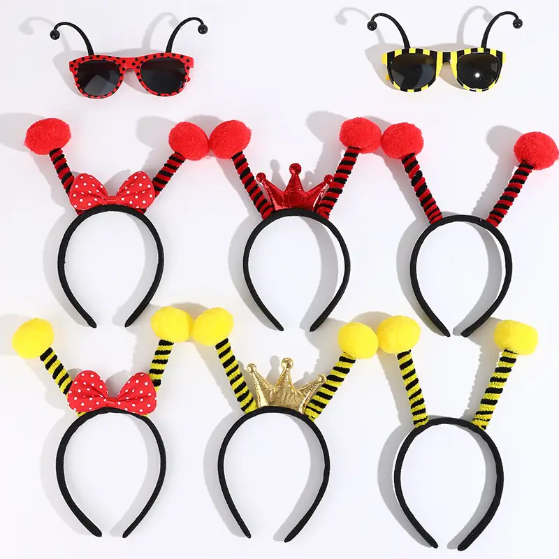 Black Bee Wing Sunglasses Party Costume Set - Image 98