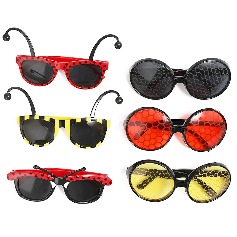Black Bee Wing Sunglasses Party Costume Set - Image 99