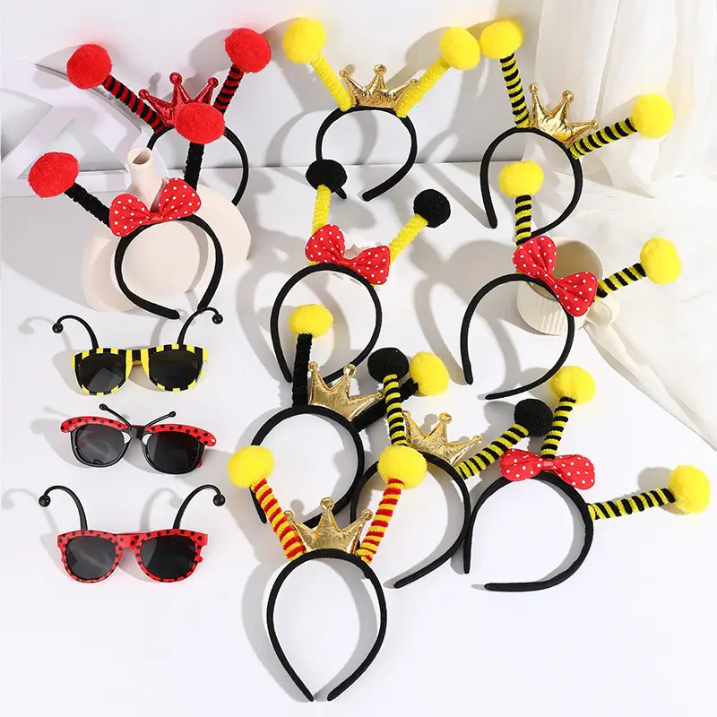Black Bee Wing Sunglasses Party Costume Set - Image 100