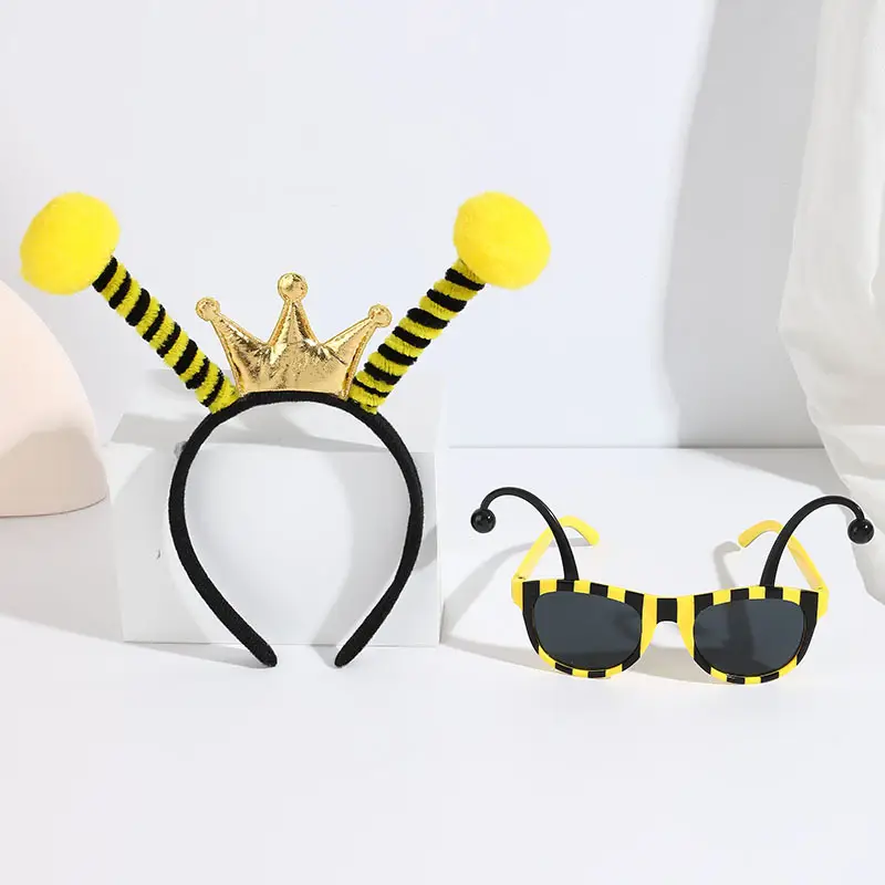 Black Bee Wing Sunglasses Party Costume Set - Image 17