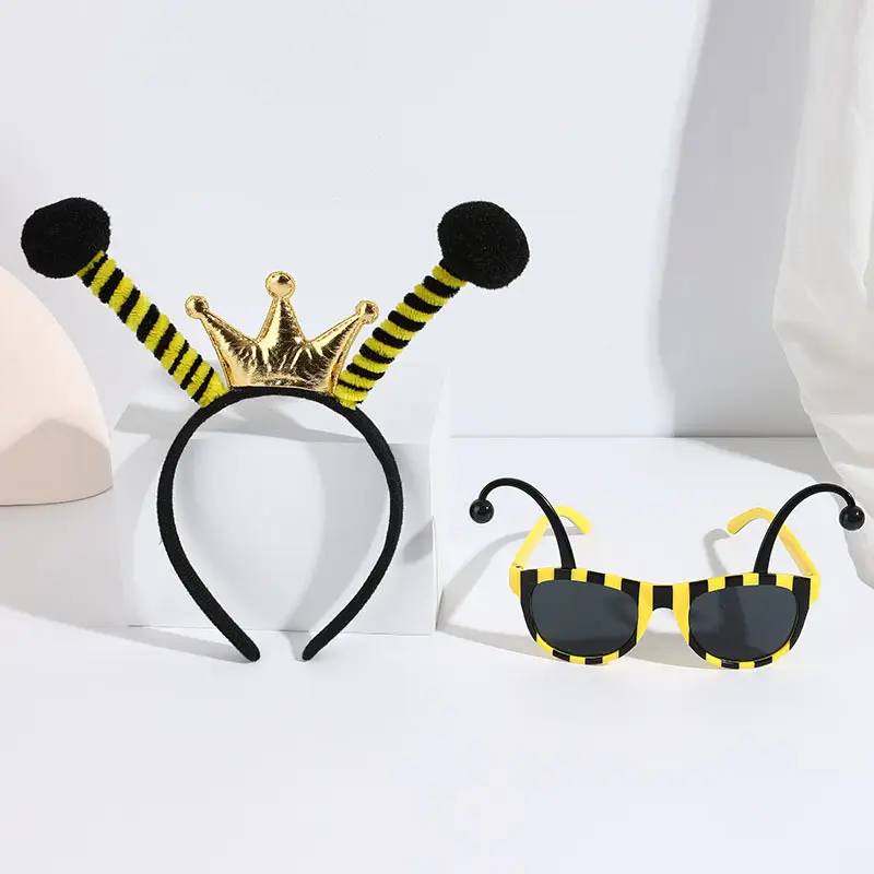 Black Bee Wing Sunglasses Party Costume Set - Image 18
