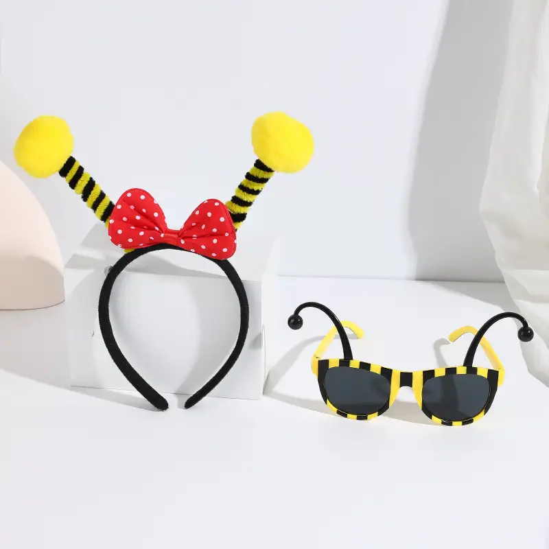 Black Bee Wing Sunglasses Party Costume Set - Image 20