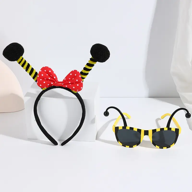 Black Bee Wing Sunglasses Party Costume Set - Image 21